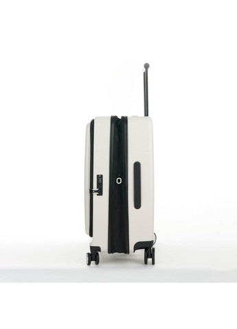 Дорожня валіза середня 72л із міцного пластику 4-х колісна біла Velo (00322024) Bagland (319710762)