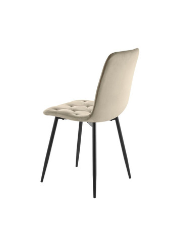 Стілець ANETTE чорний каркас/темно-бежевий велюр Intarsio (372178948)