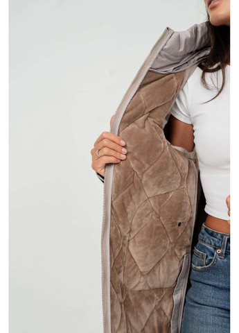 Бежева демісезонна куртка на флісі осіння Lora Duvetti