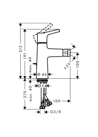 Змішувач для біде TALIS S, хром, врізний Hansgrohe (401881723)