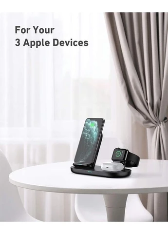 СТОК Индуктивное зарядное устройство Apple iPhone 3in1 Aukey (296808054)