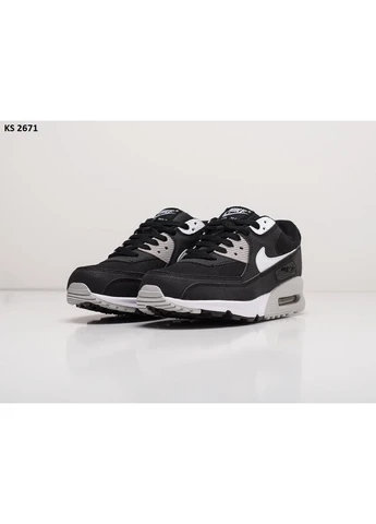 Білі кросівки чоловічі nike air max 90 black white найк аір макс 90 білі демісезон No Brand