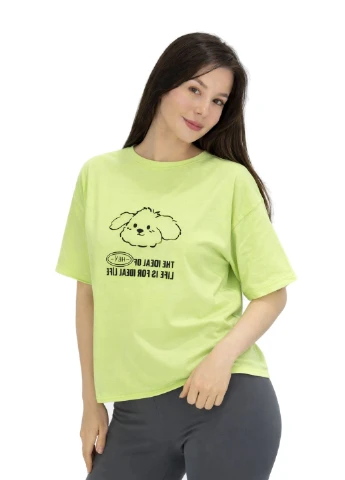 Жіноча футболка з малюнком Жовтий 44-50 (7191) Pink Daisy - (393595104)