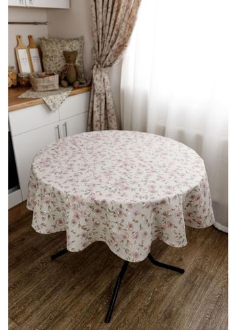 Кругла скатертина Тереза Квітка Різнокольоровий 136 см (8479) Прованс (361785053)