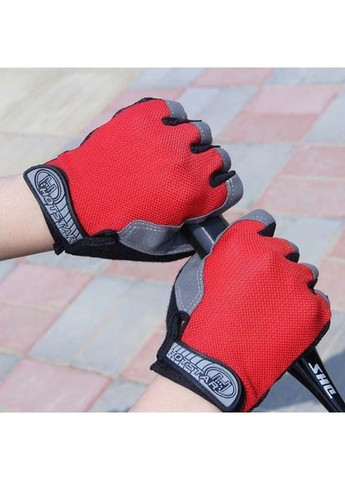 Рукавиці спортивні без пальців протиковзкі Huvai Red No Brand (365038896)