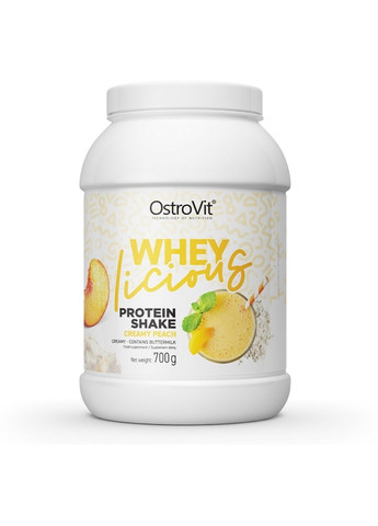 Протеїн WHEYlicious, 700 грам Персик із вершками Ostrovit (293415882)