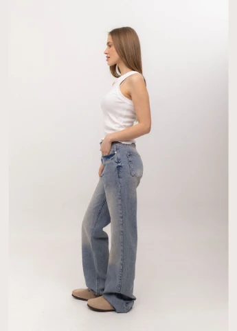 ДЖИНСИ WIDE LEG БЛАКИТНИЙ-ВІНТАЖНИЙ WL 538 Twice - (322221453)