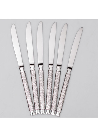 Набір столових ножів ELEGANCE 6 штук із нержавіючої сталі HP-8-37 No Brand нержавіюча сталь,