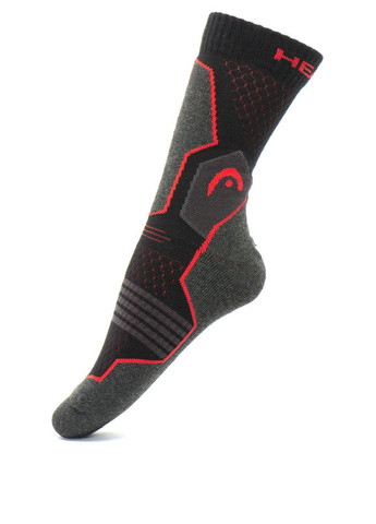 Комбіновані шкарпетки hiking crew 2ppk unisex чорний, червоний уні 39-42 781001001-232 Head (386083076)