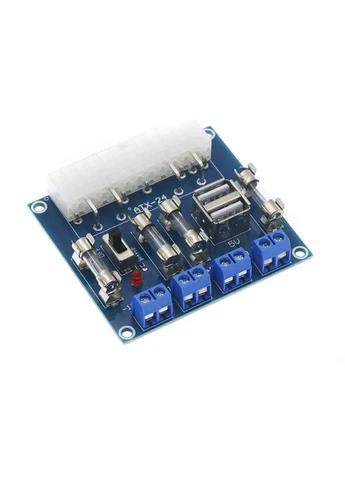 HU-M28W/HU-M28 ATX 24-pin переходник-плата питания с USB 5V (до 5A), тумблером и клеммами No Brand (393646445)