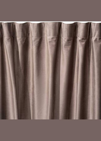 Штора атлас ширина 150см, высота 260см коричневый 1шт No Brand (316461146)