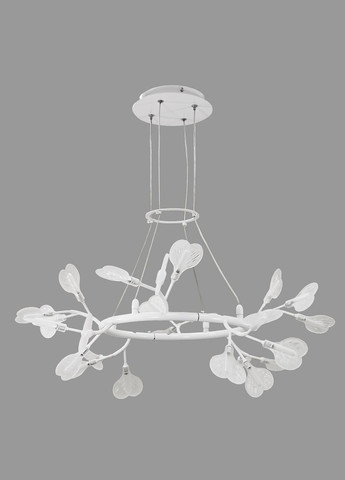 Біла сучасна люстра з пелюстками сердечками на 24 лампи Hearts (918-LP1-24 WH+CL) No Brand (370069534)