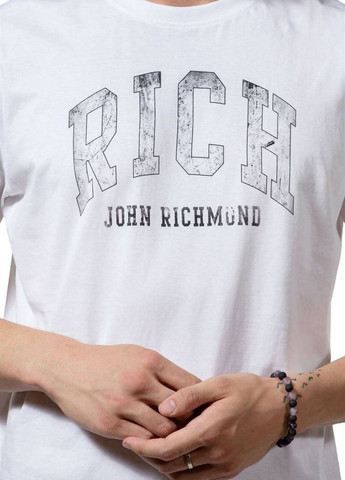 Біла футболка з коротким рукавом John Richmond