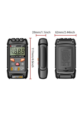 Компактний цифровий мультиметр M113 з автоматичним діапазоном Aneng (303401440)