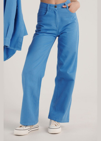 Голубой демисезонный костюм (рубашка+брюки) брючный DMB