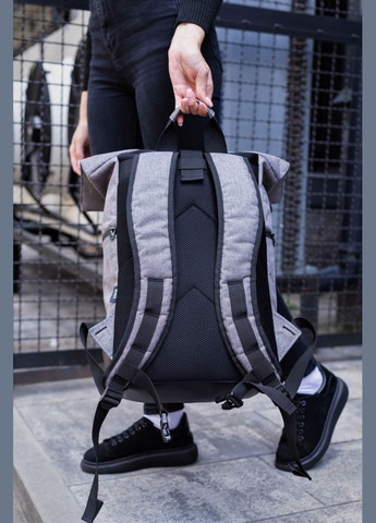 Сірий рюкзак роллтоп reflective gray Without (327795739)