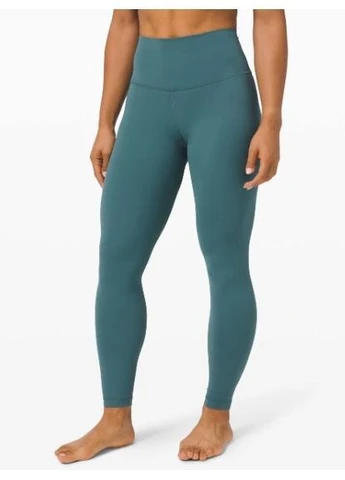 Бирюзовые демисезонные спортивные леггинсы Lululemon Athletica