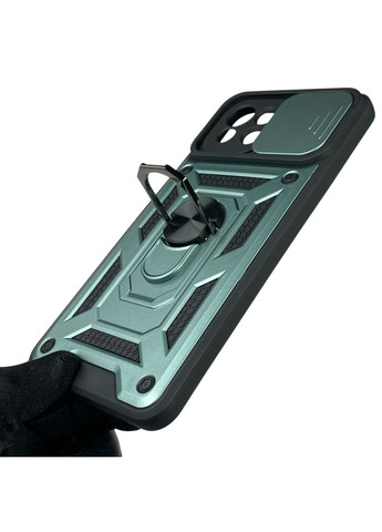 Чохол для 11Lite 5G NE броньований з кільцем-тримачем підставкою зі шторкою на сяомі 11лайт 5г нє зелений rg1 Xiaomi (366386161)