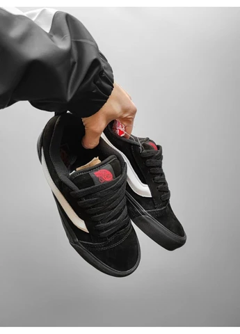 Черные летние кеды vans knu skool black v3 ванс кну скул No Brand
