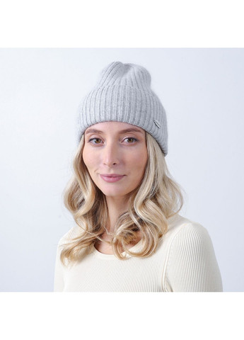 Шапка біні жіноча вовна сіра HARRIS LuckyLOOK 856-707 (362623928)
