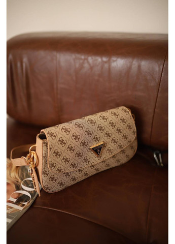 Женская сумка на плечо Guess Cordelia Beige Гес Корделия багет крос боди клатч бежевый классический No Brand (362495141)