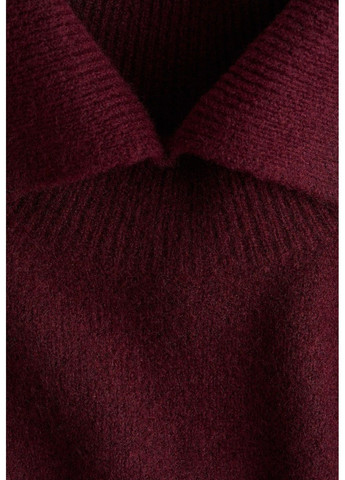 Бордовий зимовий жіночий светр з ковніром н&м (58656) xs бордовий H&M