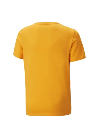 Помаранчева демісезонна дитяча футболка essentials+ two-tone logo youth tee Puma