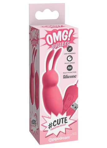 Віброкуля у вигляді зайчика OMG! Bullets #Cute, рожева Pipedream (331168620)