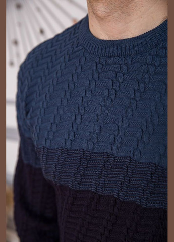 Синій зимовий светр чоловічий, колір бордово-чорний, 161r677 Ager