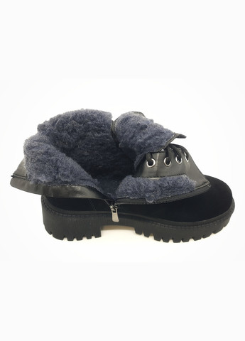 Осенние женские ботинки зимние черные замшевые ii-11-18 23 см(р) It is