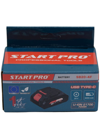 Аккумуляторная батарея 4.0 А*ч - 6386 USB Type-C Start Pro SB20-4F (370654511)