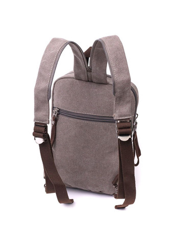 Оригінальна сумка-рюкзак з двома відділеннями із щільного текстилю 22161 Сірий Vintage (298570238)