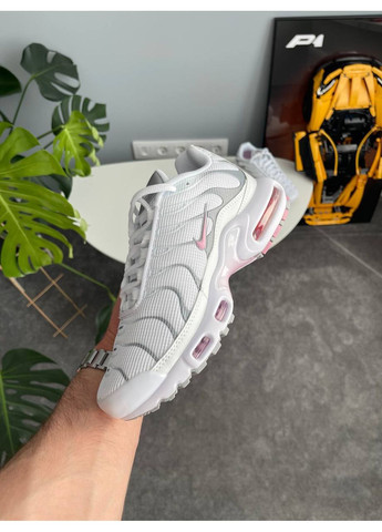 Кроссовки женские Nike Air Max TN Plus White Grey Pink | Найк Эир Макс ТН Плюс белые No Brand белые демисезоны (354331239)