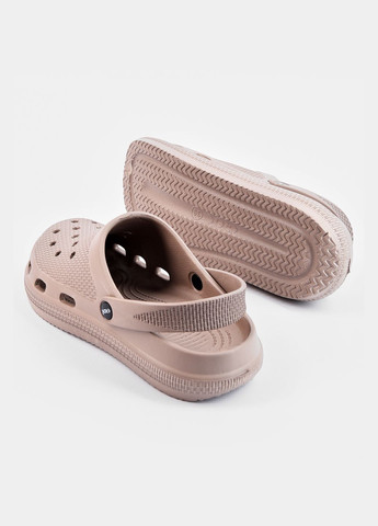 Крокси жіночі темно-бежевого кольору Let's Shop (316679501)