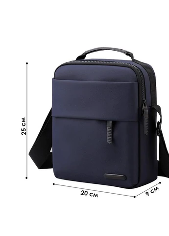 Сумка мужская через плечо 087 Dark Blue вместительная на несколько отделений 5 шт. Lesko (352012865)