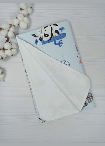 Пелюшка дитяча непромокаюча a.l.babybox Панда індіанець 50x80 см Блакитний No Brand (308752144)