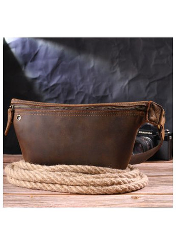 Сумка (21294) Vintage Вінтажна поясна з натуральної шкіри Коричнева (364659148)