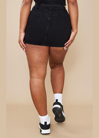 Черная юбка джинсовая PrettyLittleThing