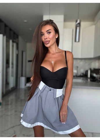 Серая вечерний, офисная однотонная юбка Україна