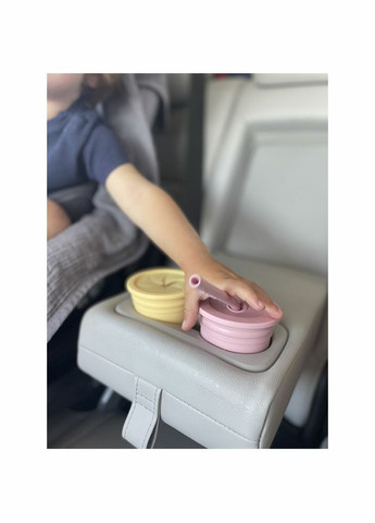 Чашка-контейнер с трубочкой Sip+Snack Mineral Blue/Powder Grey, силиконовая, 180 мл () MinikOiOi 101100109 (335973735)