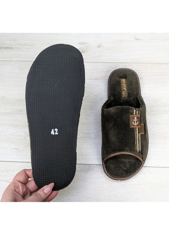 Тапочки чоловічі коричневі махрові з відкритим носком Белста (344468118)