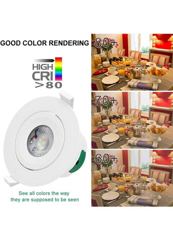 Кутовий світильник 9 Вт LED, стельовий, регульований, біле світло 5000K No Brand (301221935)