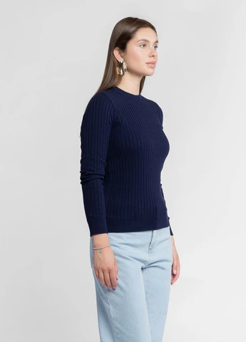 Синий зимний джемпер женский синий Arber Crew-neck FW AM1