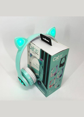 Бездротові навушники з котячими вушками та RGB-підсвіткою VZV 23M. Колір: зелений Cat (364275823)