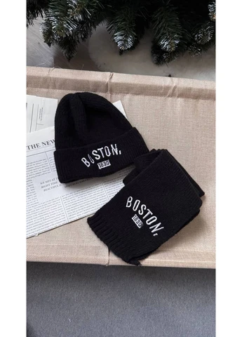 Комплект детский шапка и шарф Boston цвет черный 10940 No Brand (365588896)
