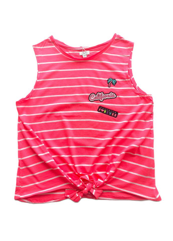 Рожева літня футболка-майка рожева полосата на зав'язки (164 см) OVS