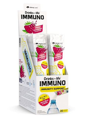 Olimp Nutrition Drinks for life IMMUNO 20 х 9 g Raspberry Olimp Sport Nutrition (292285355)