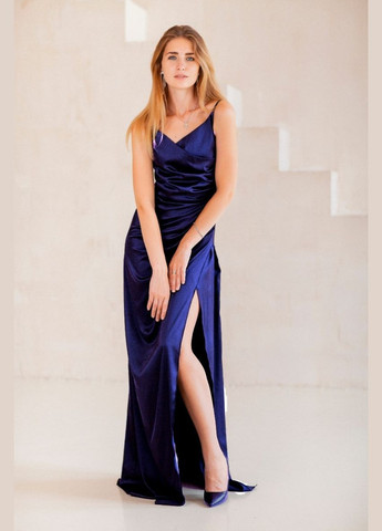 Синя вечірня плаття а-силует FashionYouWant однотонна