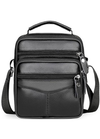 Чоловіча сумка-барсетка шкіряна чорна 75003 Tiding Bag (330795348)