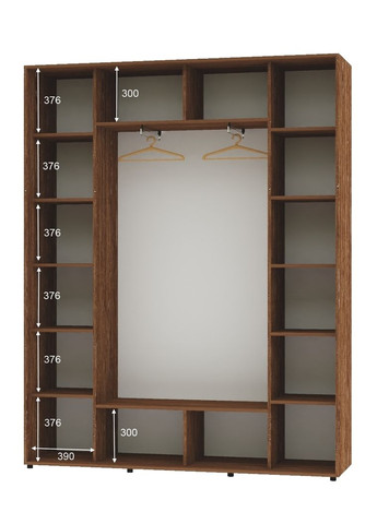 Шкаф-купе трехдверный 180*45*240 Дуб винтаж Зеркало с пескоструйным рисунком ШК-05 Алекса (360479415)